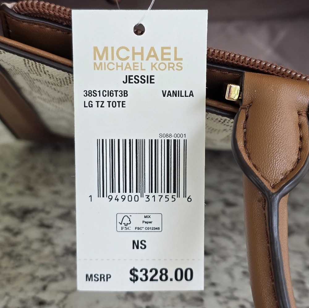Michael Kors Jessie Logo Large Satchel - Picture 7 of 10